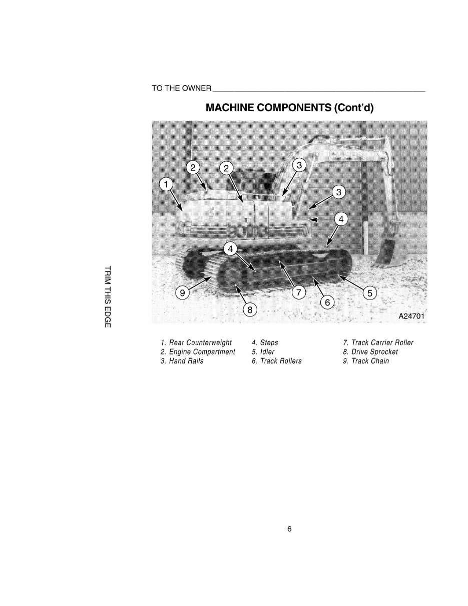 Case 9010B Excavator FACTORY Operators Owner Instruction Manual - IMPROVED - preview img 8