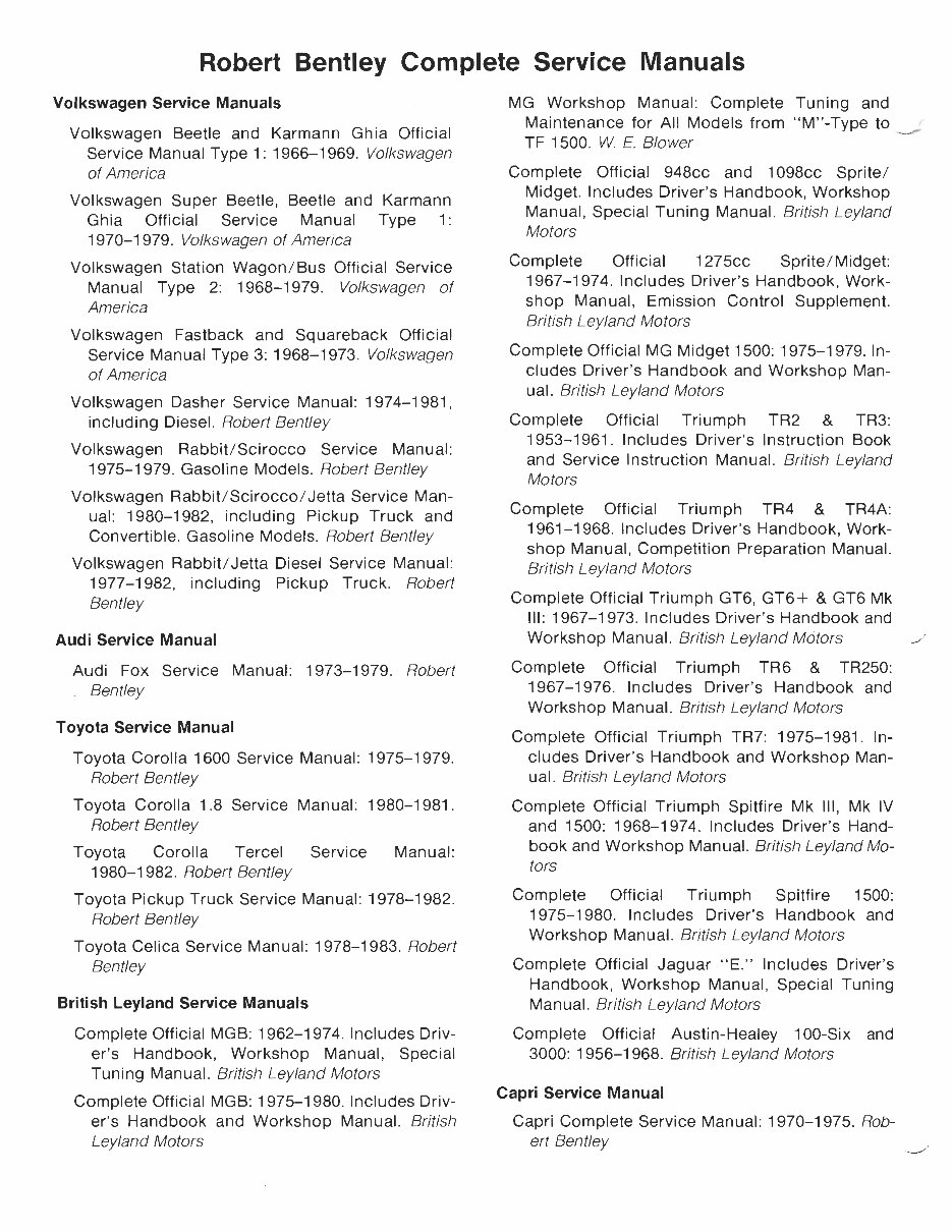 1968-1979 Volkswagen Station Wagon/Bus Official Service Manual preview img 3