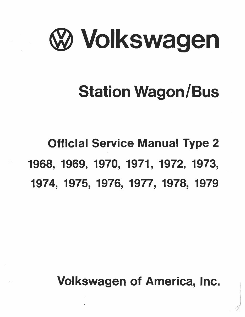 1968-1979 Volkswagen Station Wagon/Bus Official Service Manual preview img 4
