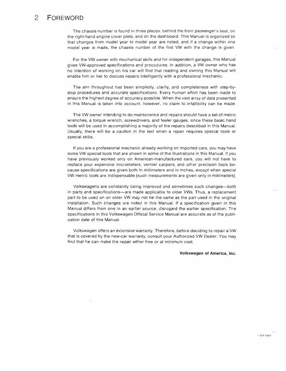 1968-1979 Volkswagen Station Wagon/Bus Official Service Manual preview img 9