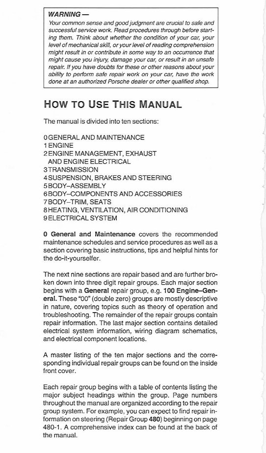1986 Porsche 911 Service & Repair Manual preview img 2