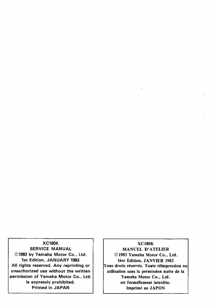 1983-1985 Yamaha Riva 180 Xc180 Workshop Service Repair Manual preview img 2