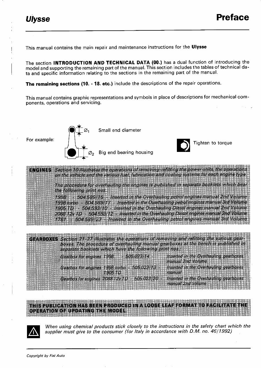 1994-2008 Fiat Ulysse (Eurovans) Workshop Repair Service Manual (EN-DE-ES-FR-IT-NL-PT) preview img 1