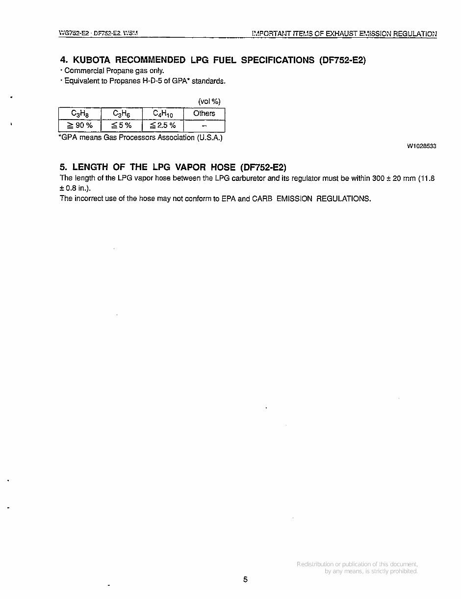 Kubota DF752-E2 Gasoline & LPG Engine Repair Service Manual preview img 9