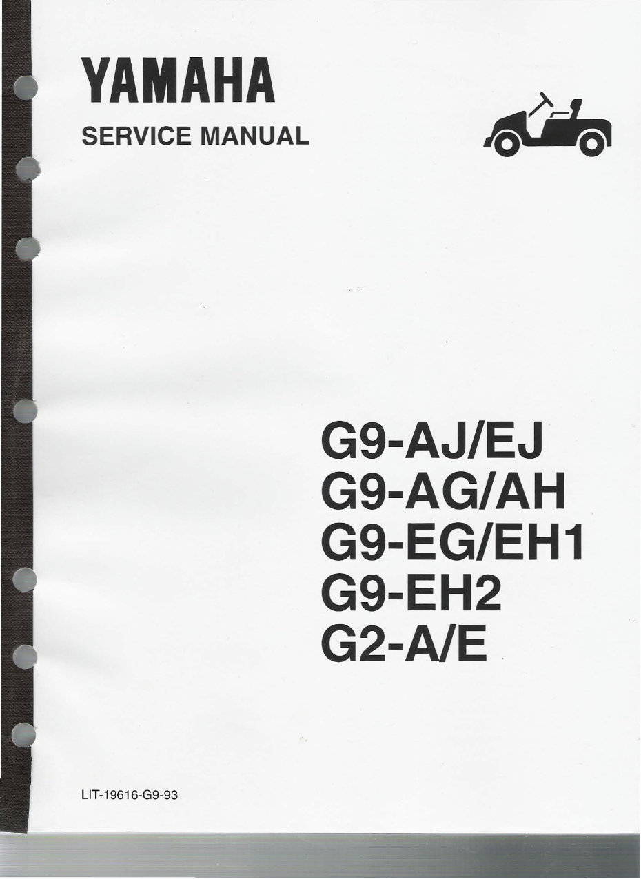 YAMAHA G9 AG GOLF CART Parts Manual Catalog preview img 1