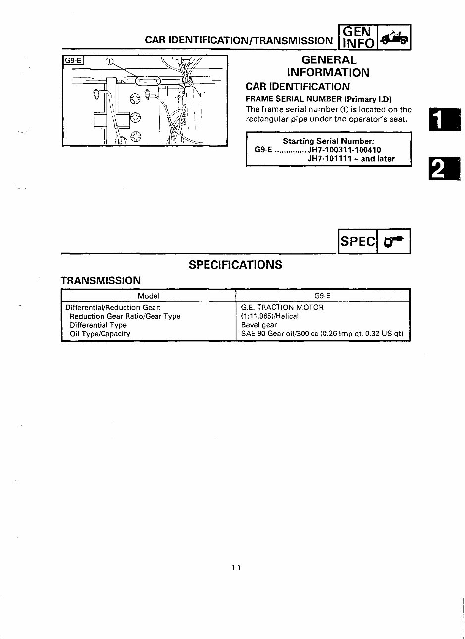 YAMAHA G9 AG GOLF CART Parts Manual Catalog preview img 6