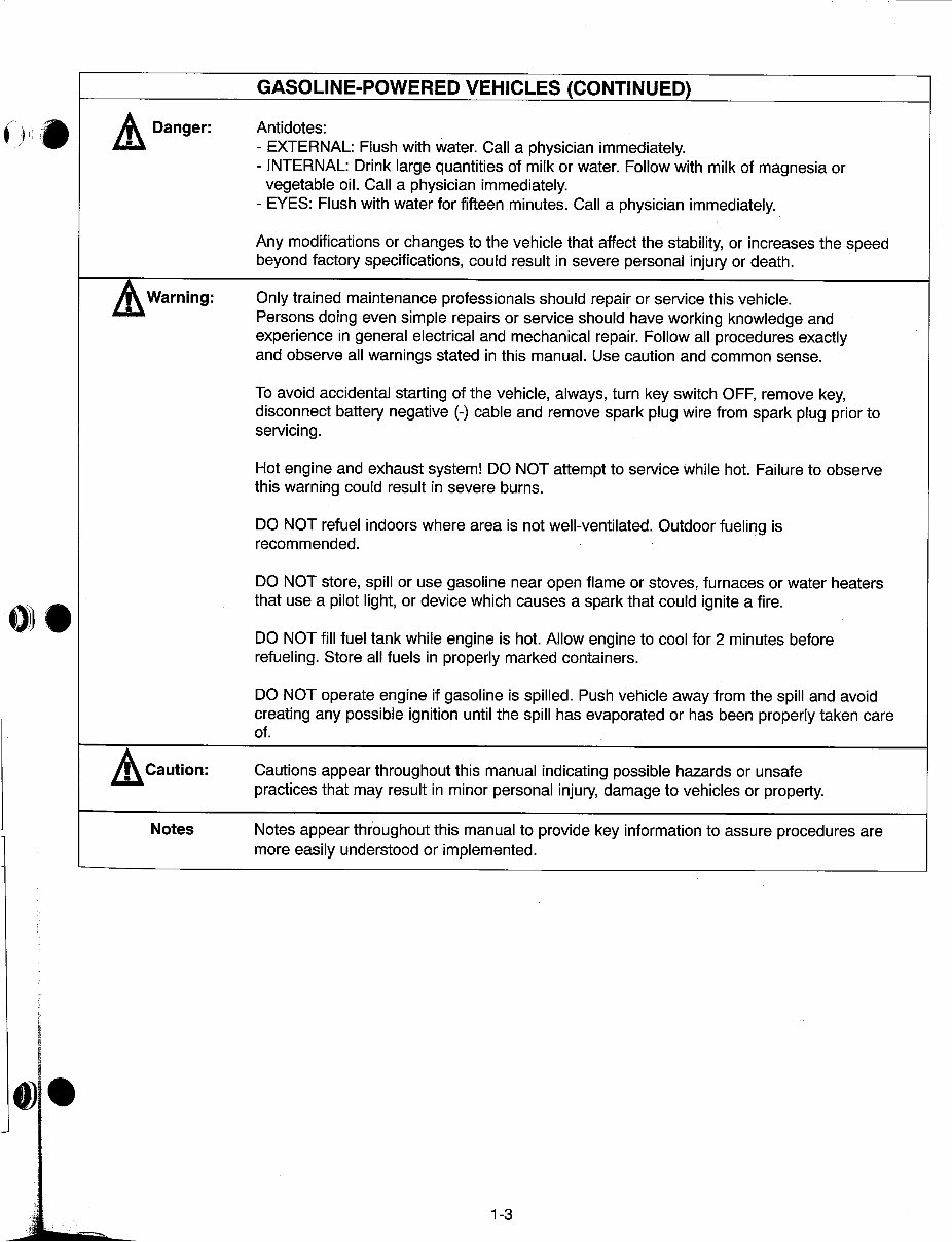 COLUMBIA PARCAR SHUTTLE UTILITruck Gas Electric Service Repair Manual 1991-1992 preview img 8