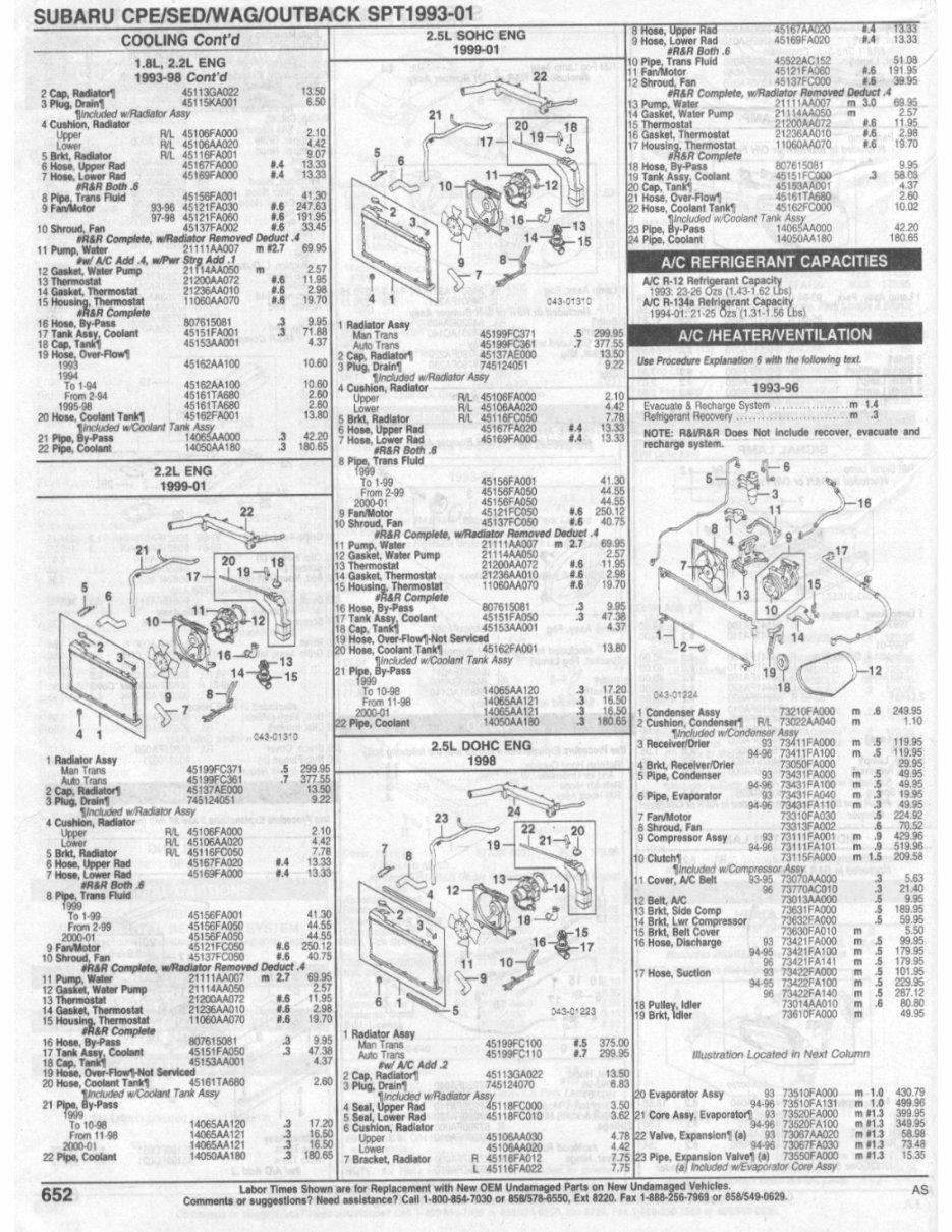 Subaru Impreza Parts manual ipl exploded views 1993 1994 1995 1996 1997 1998 1999 2000 2001 preview img 4