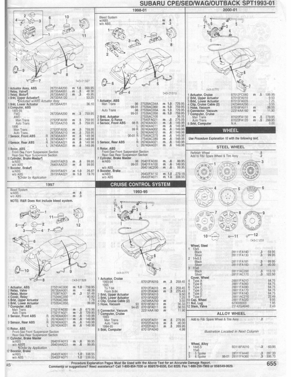 Subaru Impreza Parts manual ipl exploded views 1993 1994 1995 1996 1997 1998 1999 2000 2001 preview img 7