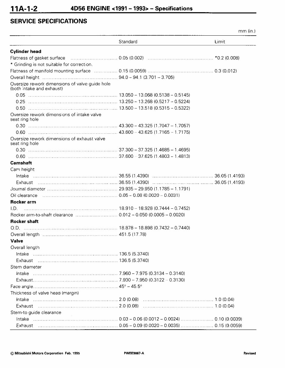 MITSUBISHI 4G61 4G62 4G63 4G64 Repair Manual preview img 8