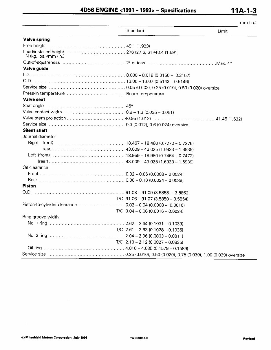 MITSUBISHI 4G61 4G62 4G63 4G64 Repair Manual preview img 9