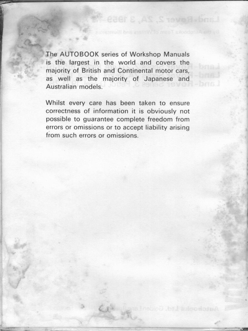 Land Rover Series II & IIA Workshop Repair Manual All Models Covered preview img 5