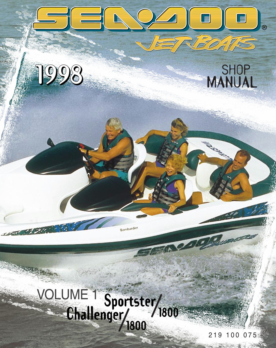 1998 SeaDoo Jet Boat - Sportster Challenger Speedster - Workshop Manual preview img 1
