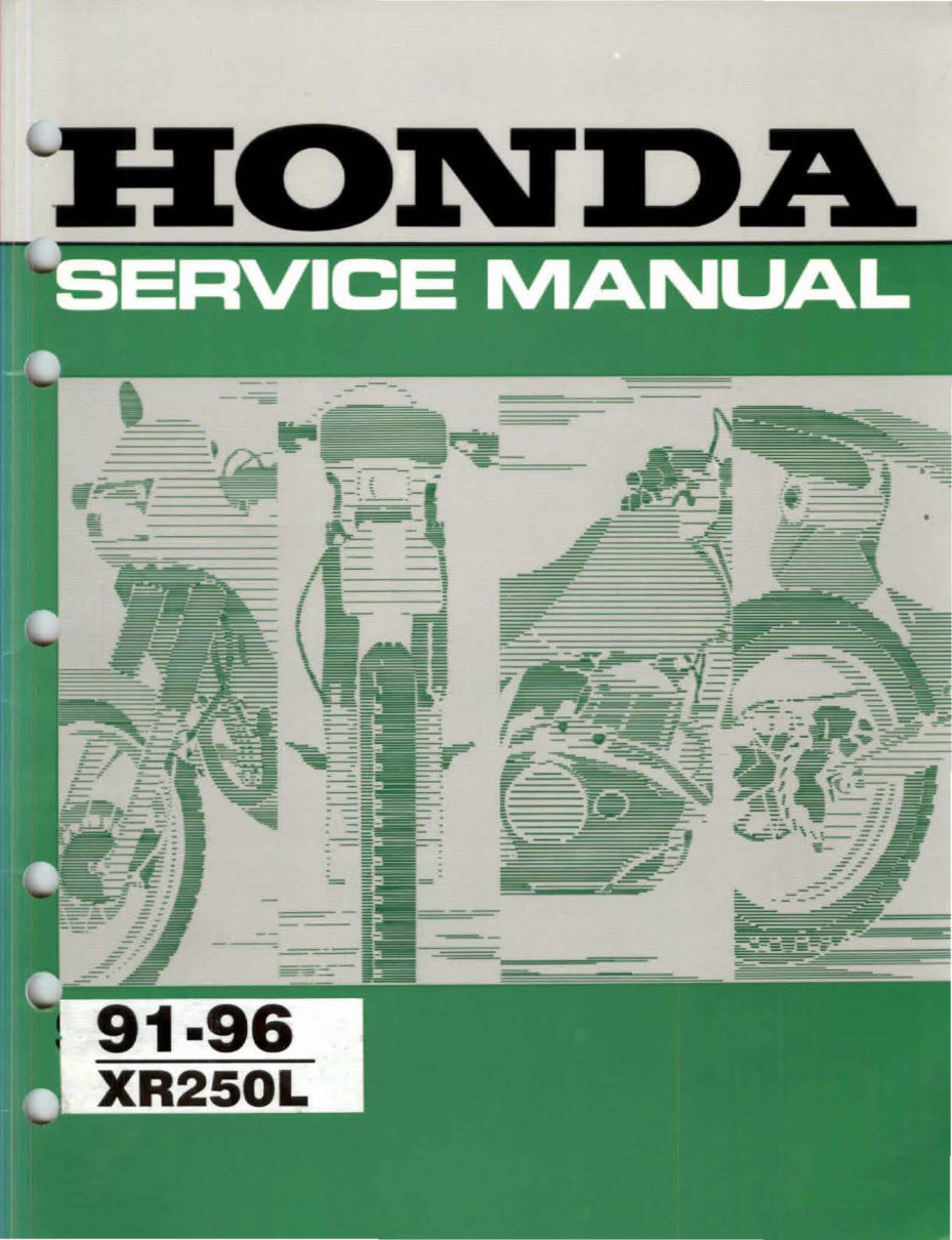 1991-1996 XR250L Service & Repair Manual preview img 1