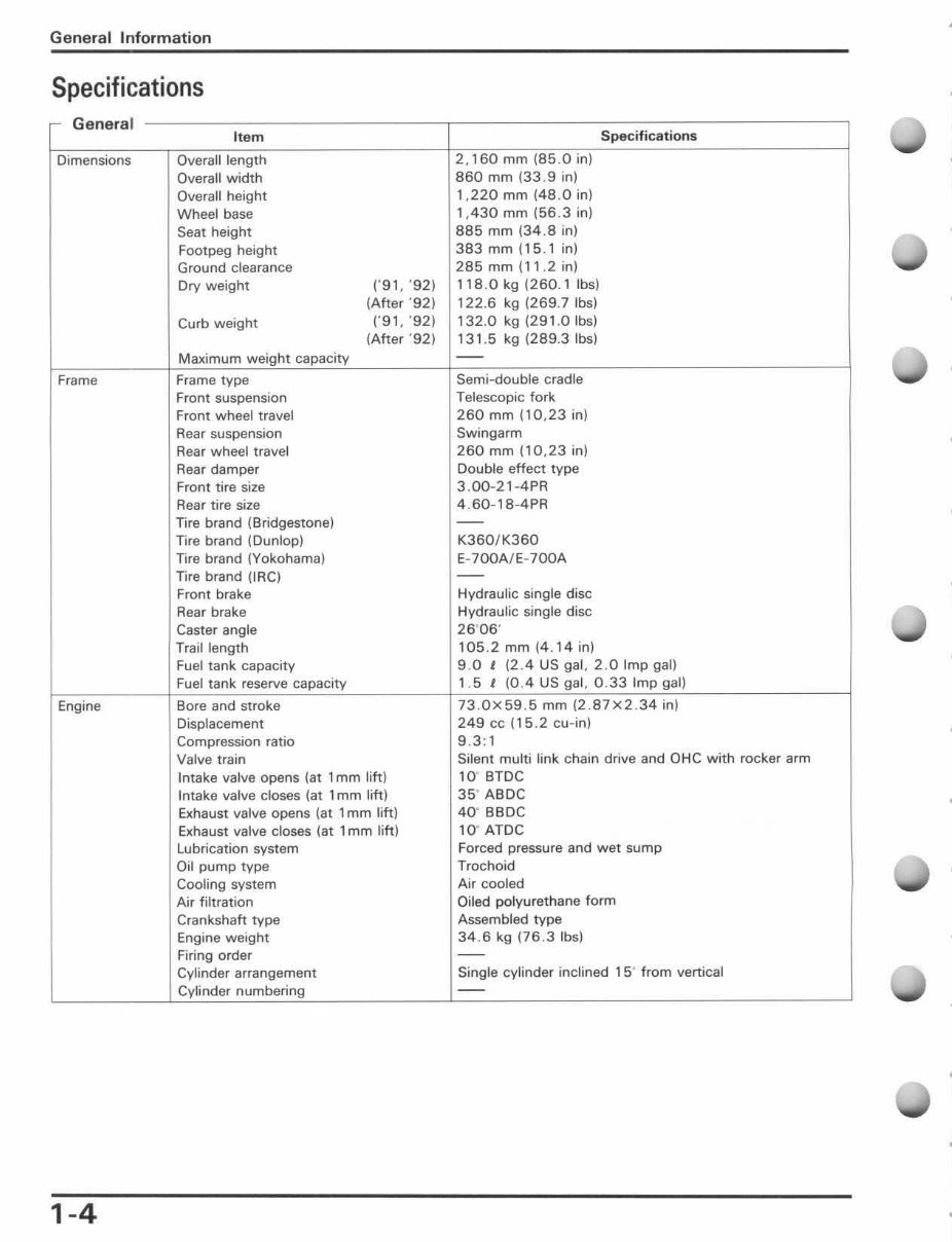 1991-1996 XR250L Service & Repair Manual preview img 10