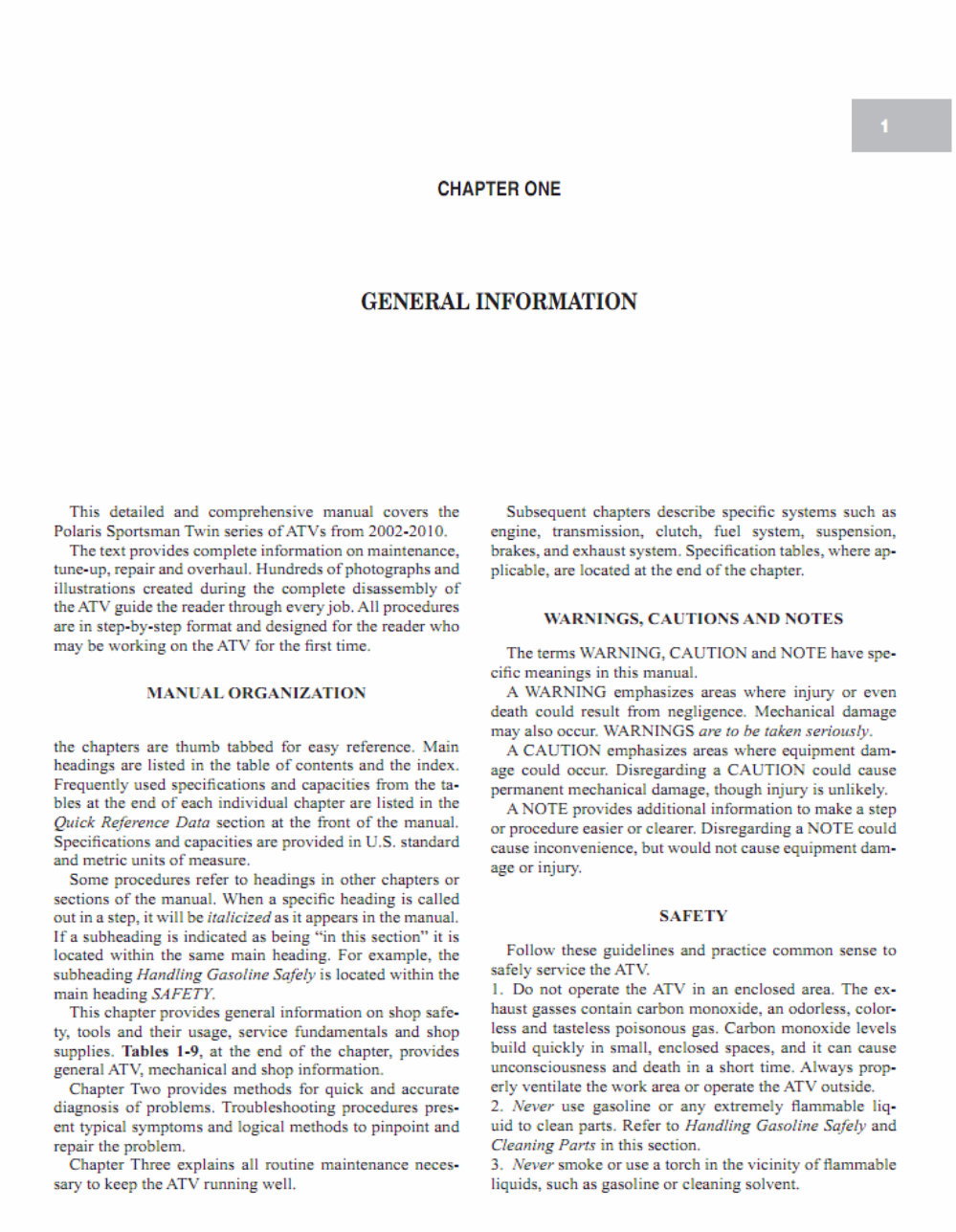 Polaris ATV 2004-2010 Sportsman 700 800 X2 EFI Repair Manual preview img 9