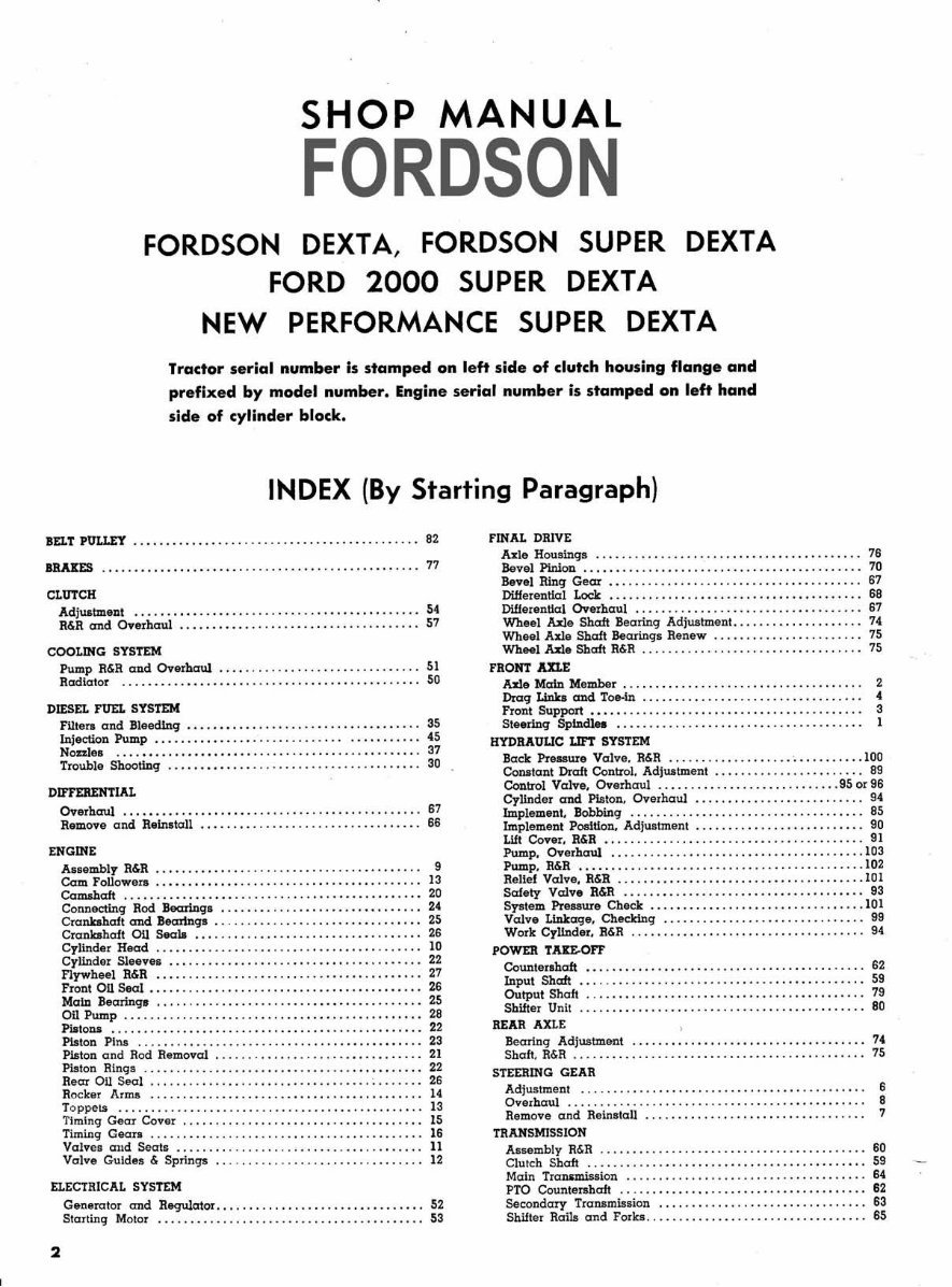 Ford Fordson Major Tractor Service Repair Manual preview img 4
