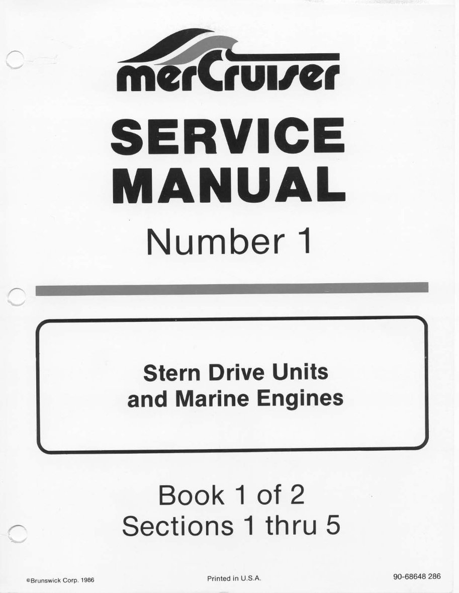1963-1973 Mercury MerCruiser Stern Drive Units and Marine Engines Service & Repair Manual (Number 1) preview img 1