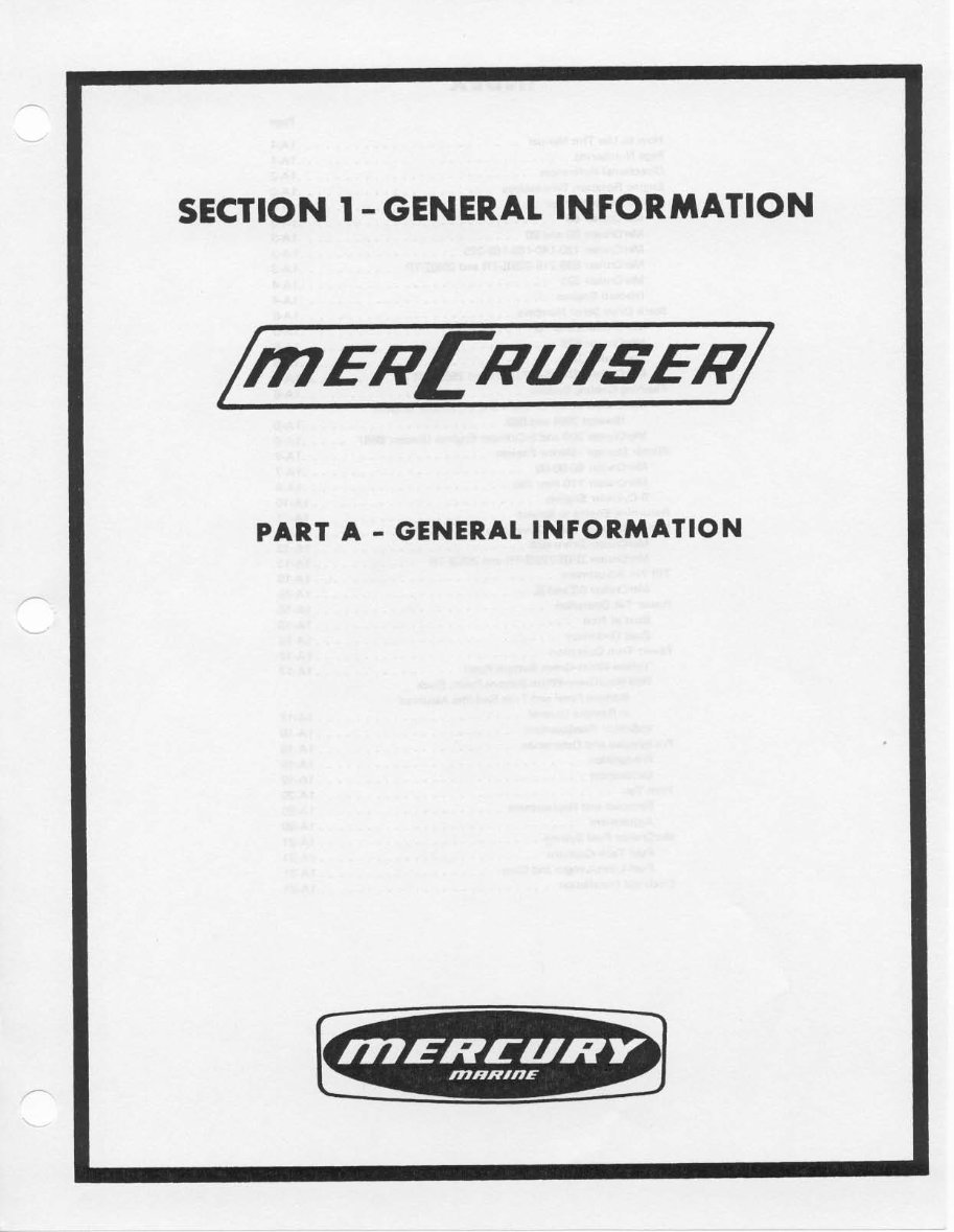 1963-1973 Mercury MerCruiser Stern Drive Units and Marine Engines Service & Repair Manual (Number 1) preview img 10