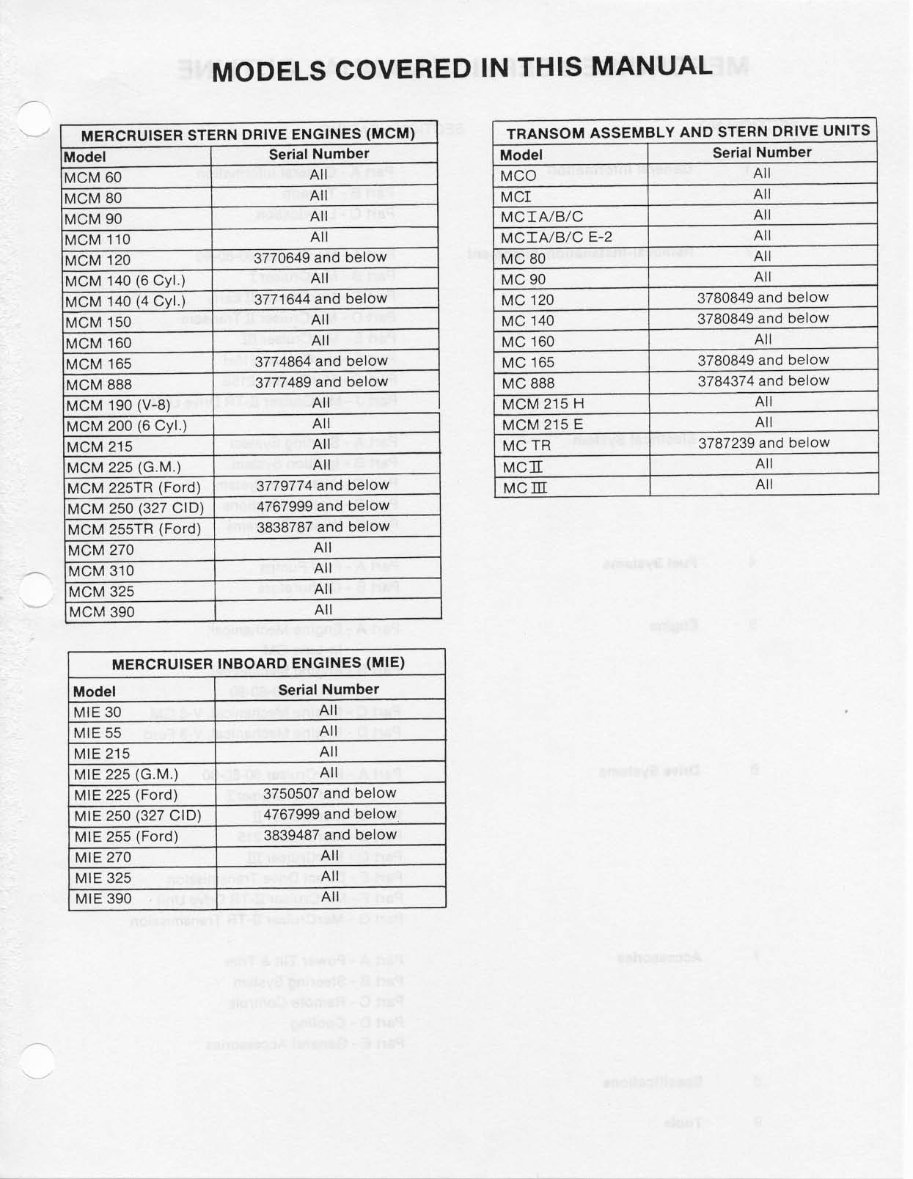 1963-1973 Mercury MerCruiser Stern Drive Units and Marine Engines Service & Repair Manual (Number 1) preview img 6