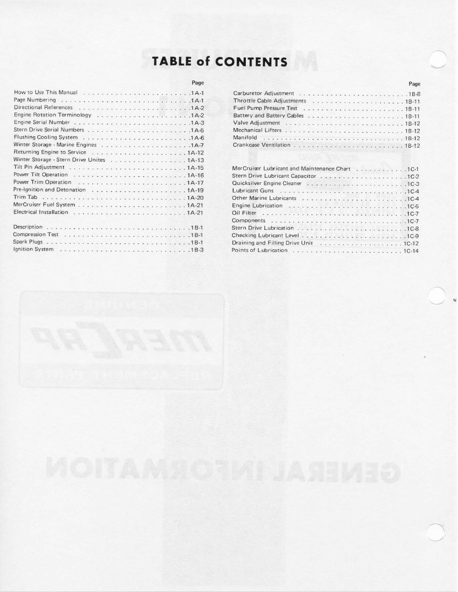 1963-1973 Mercury MerCruiser Stern Drive Units and Marine Engines Service & Repair Manual (Number 1) preview img 9