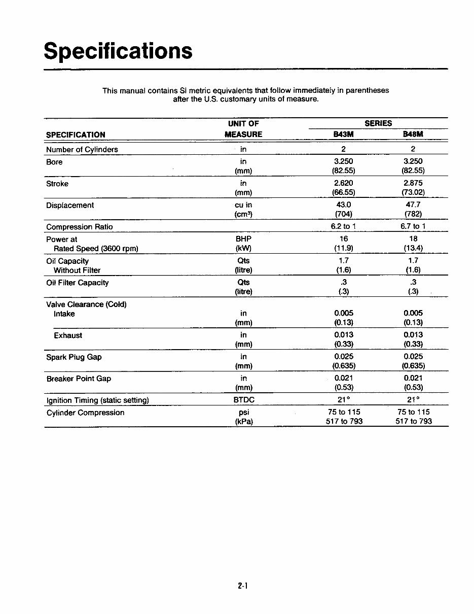Onan engine B43 B48 service manual preview img 5