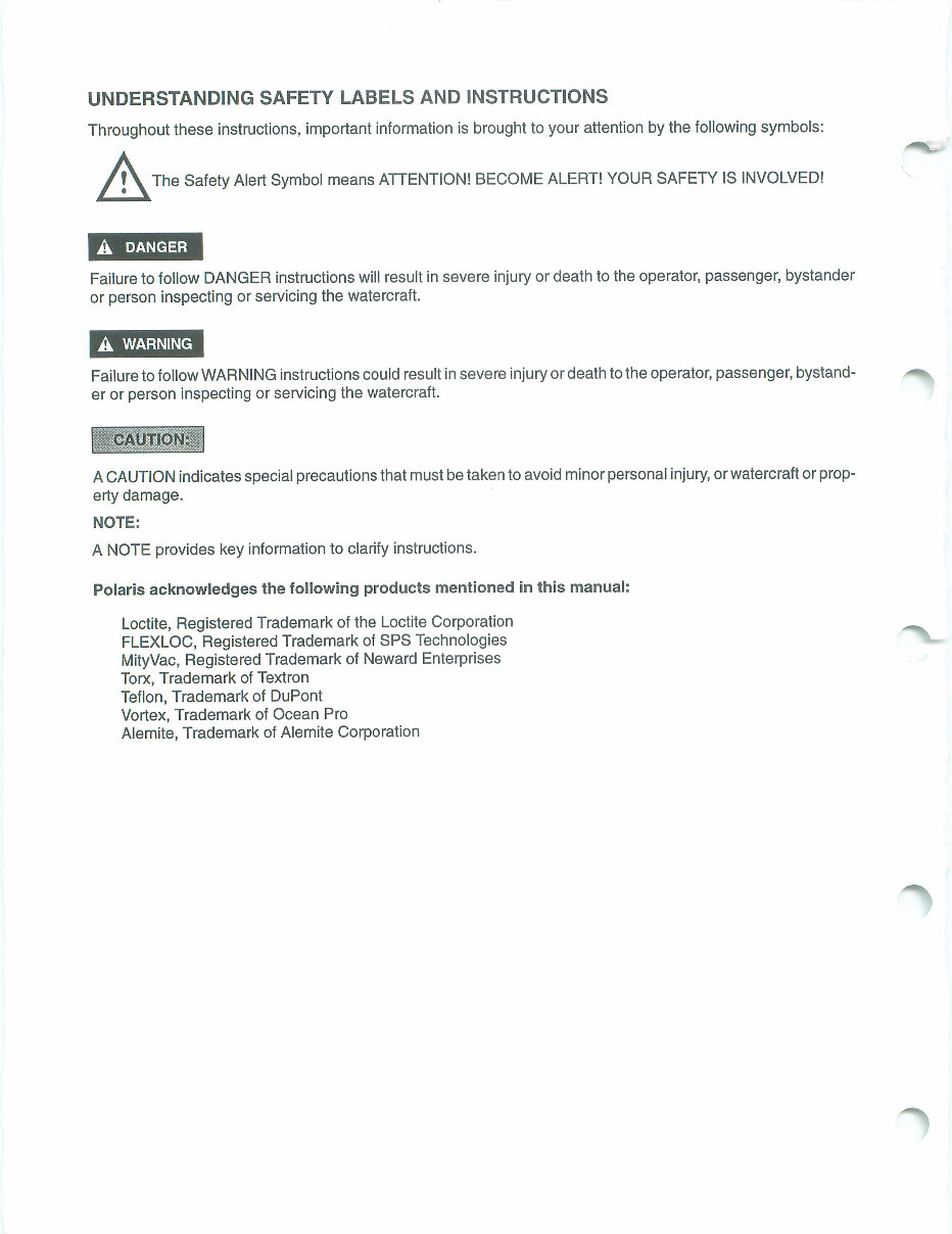 1999 Polaris SLH SLTH SLX SLTX Pro 785 Personal Watercraft Repair Manual preview img 3