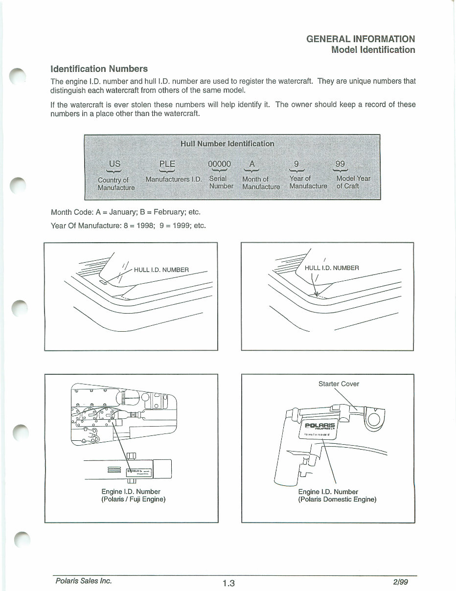 1999 Polaris SLH SLTH SLX SLTX Pro 785 Personal Watercraft Repair Manual preview img 7