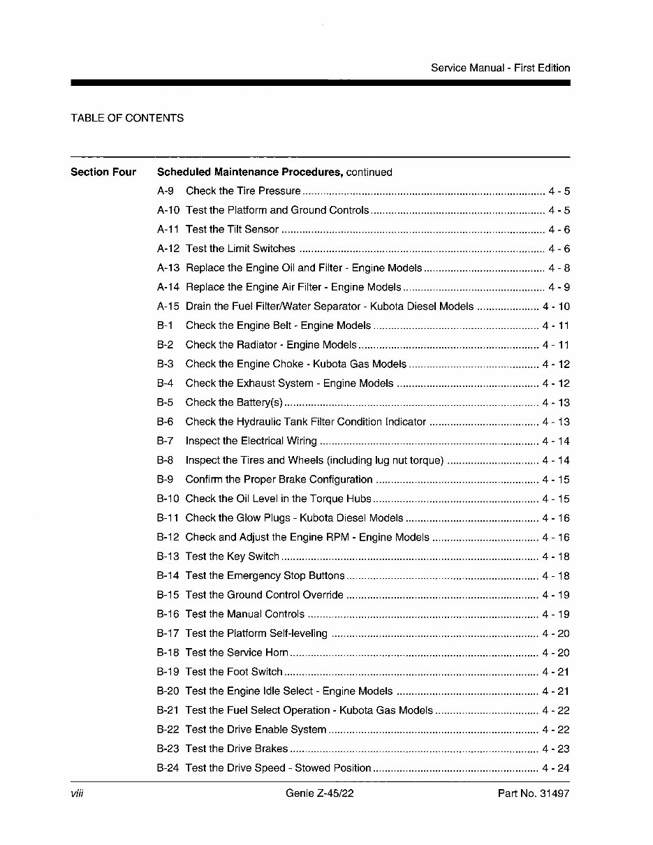 GENIE Z45-22 2WD 4WD Telescopic BOOM Lift Workshop Manual preview img 8