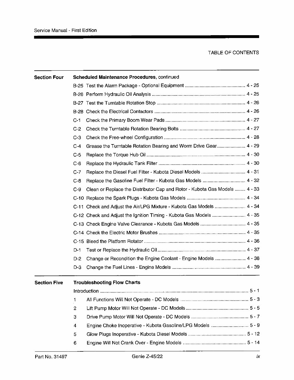 GENIE Z45-22 2WD 4WD Telescopic BOOM Lift Workshop Manual preview img 9