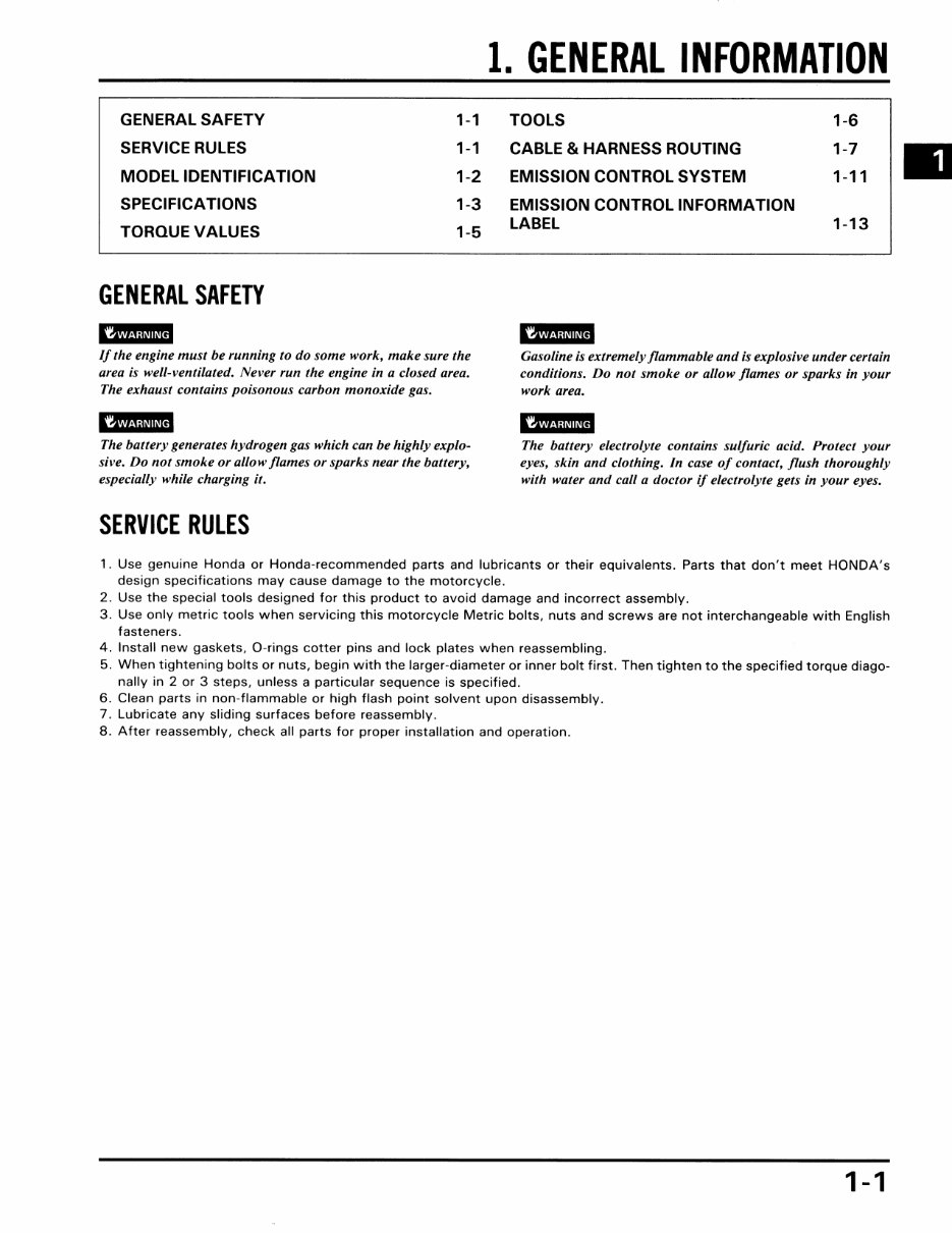 1986-2005 Honda CT110 Trail Service & Repair Manual preview img 4