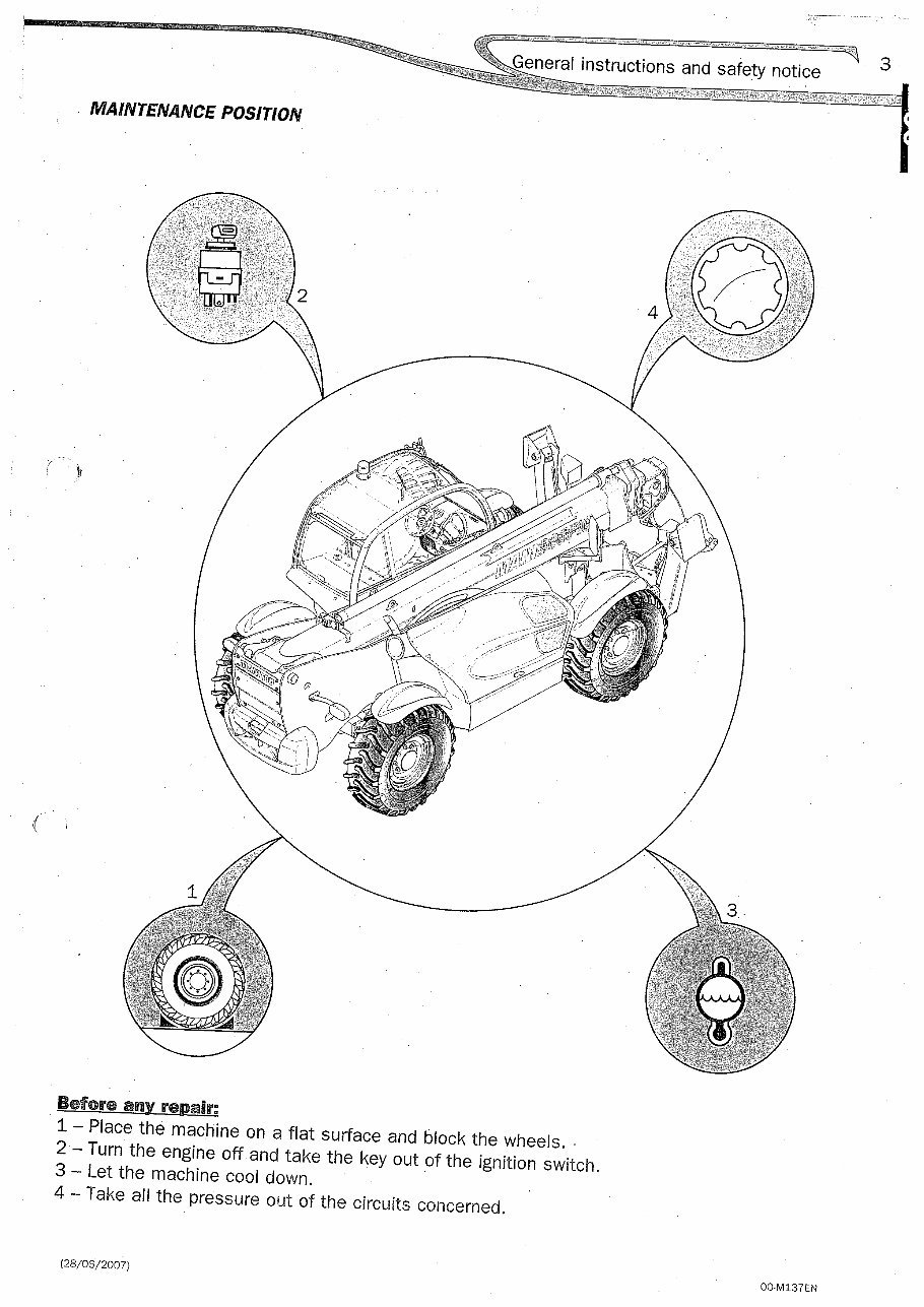 Manitou MT 1440 Telescopic Forklift Service & Repair Manual preview img 7