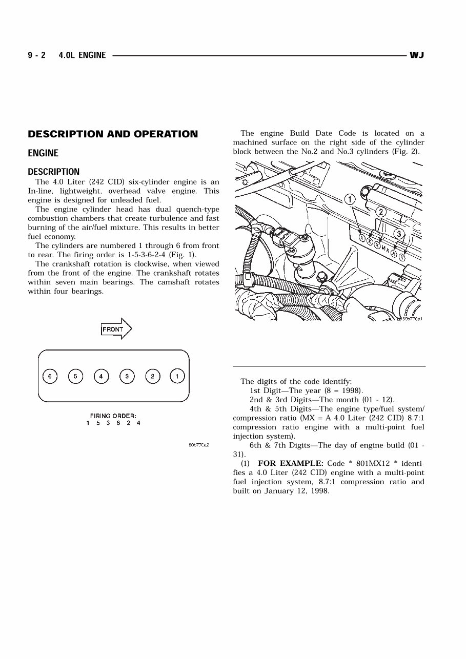 2000 Jeep Cherokee Sport Service & Repair Manual preview img 2