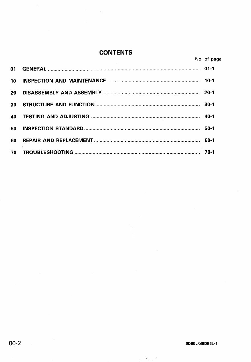 KOMATSU Forklift Loader 6D95L / S6D95L-1 Diesel Engine Service Repair Manual preview img 2