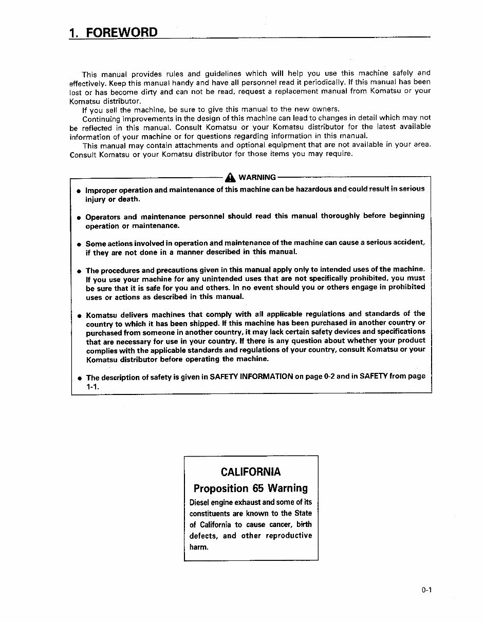 KOMATSU PC100 100L-6 PC120-6 PC130-6 Maintenance Manual preview img 5