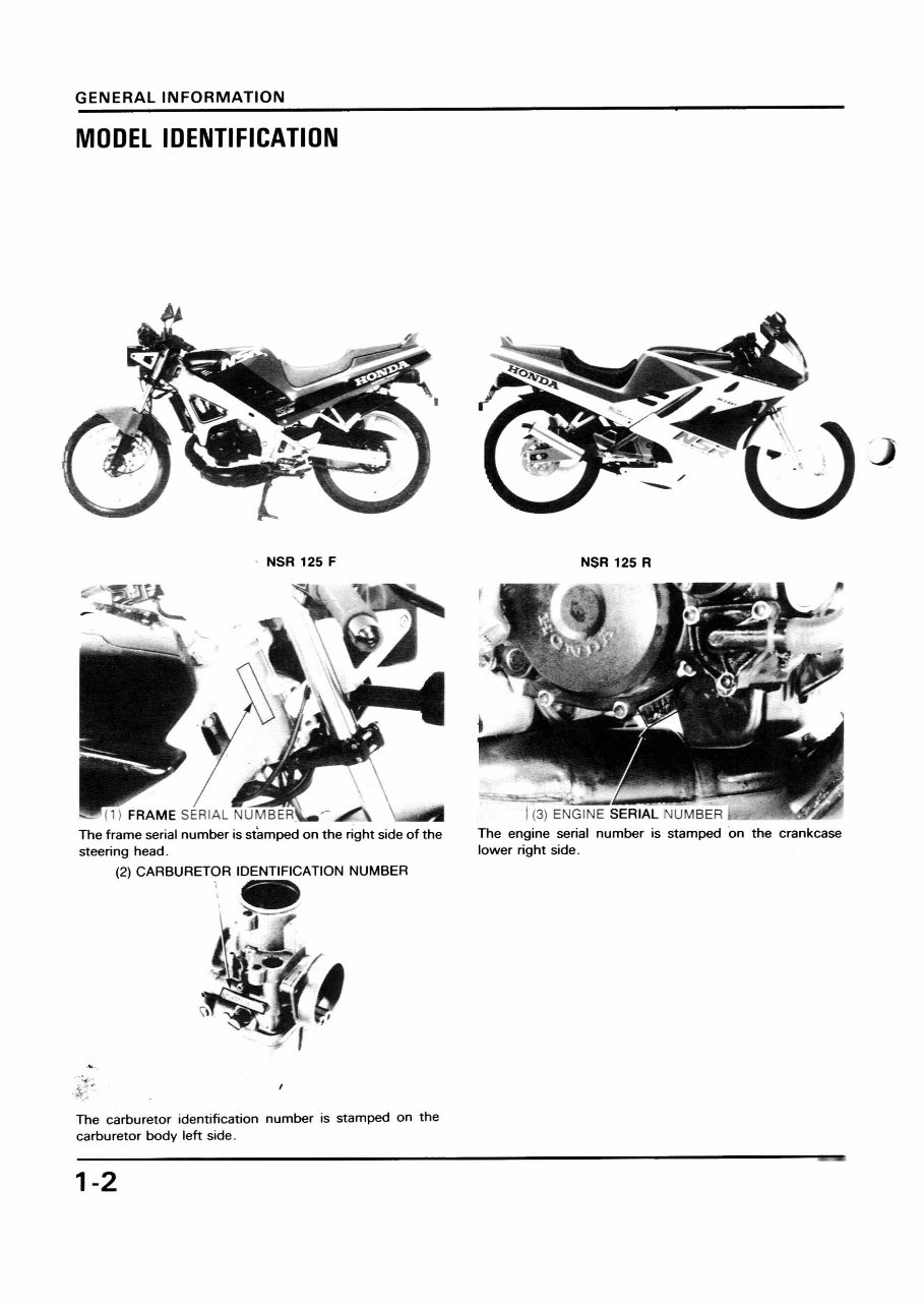 HONDA NSR125 Motorcycle Service & Repair Manual (1988 1989 1990 1991 1992 1993 1994) - ! preview img 2