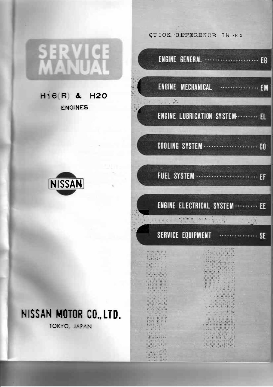 Nissan H16(R) & H20 Engine Service & Repair Manual preview img 2