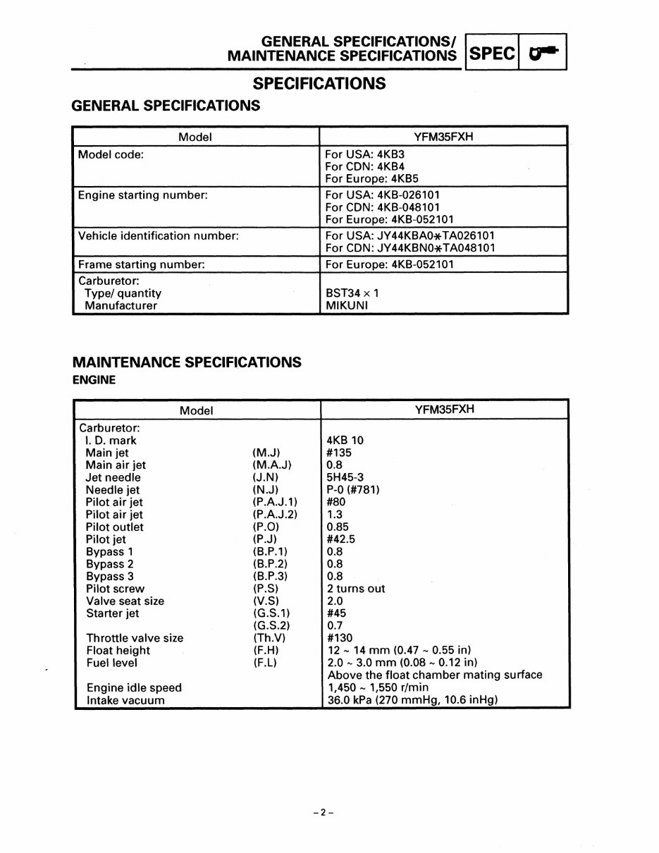 1995-2000 Yamaha WOLVERINE 350 4x4 Service Manual and ATV Owners Manual - Workshop Repair preview img 9