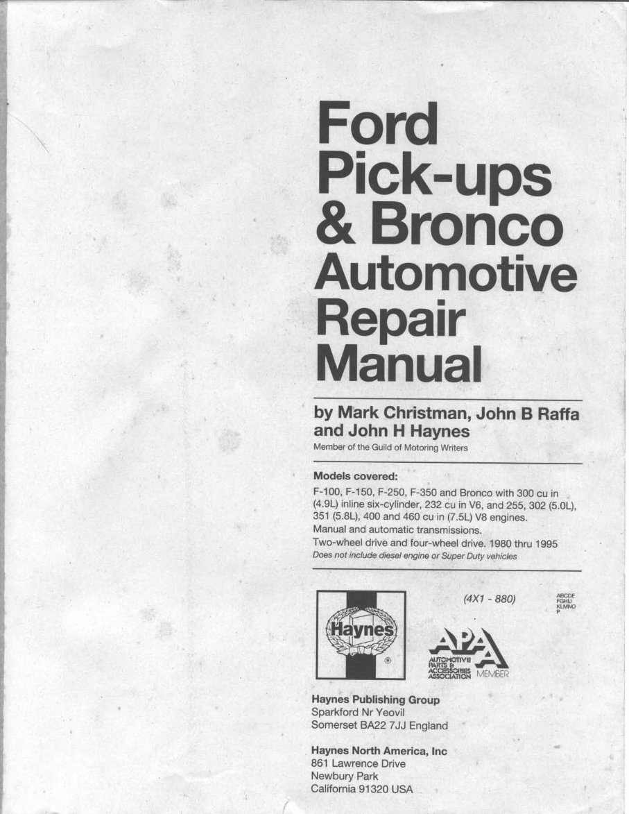 1994 Ford F-350 Service & Repair Manual preview img 2