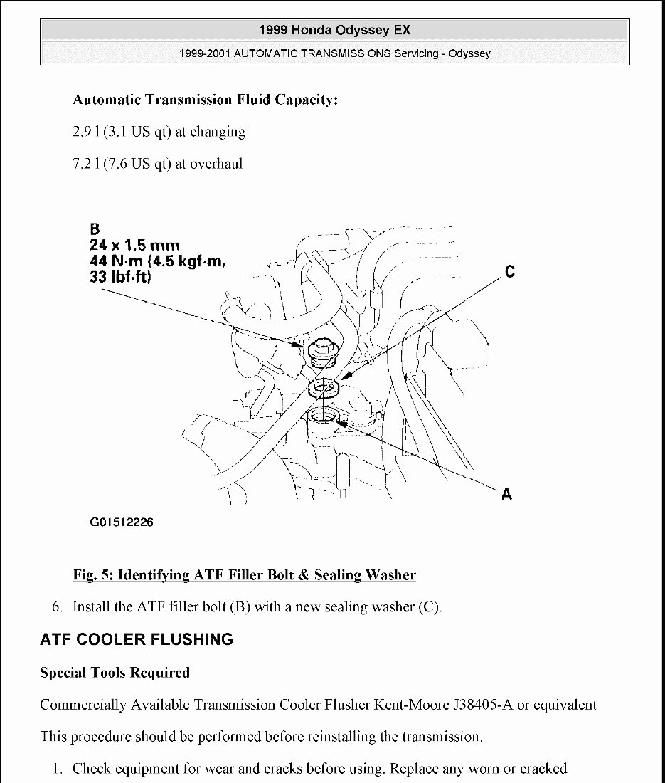2004 Honda Odyssey Service & Repair Manual preview img 5