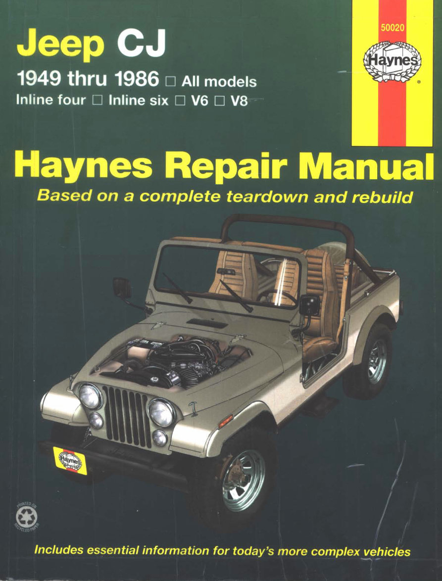1976-1986 Jeep CJ-7 Service & Repair Manual preview img 1