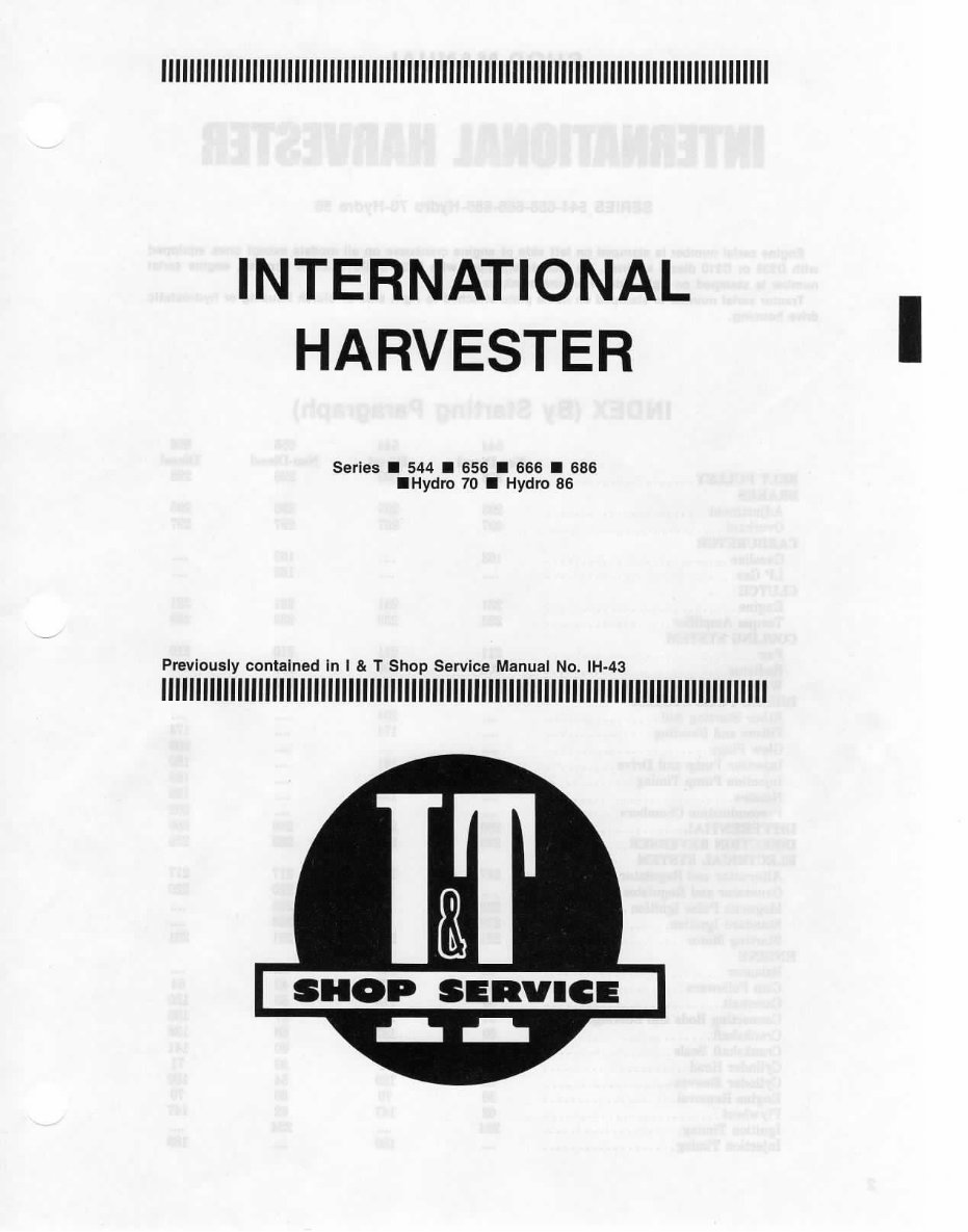 IH International Harvester 1466, 1468 & 1486 Tractor Shop Workshop Service Repair Manual - IMPROVED - preview img 2