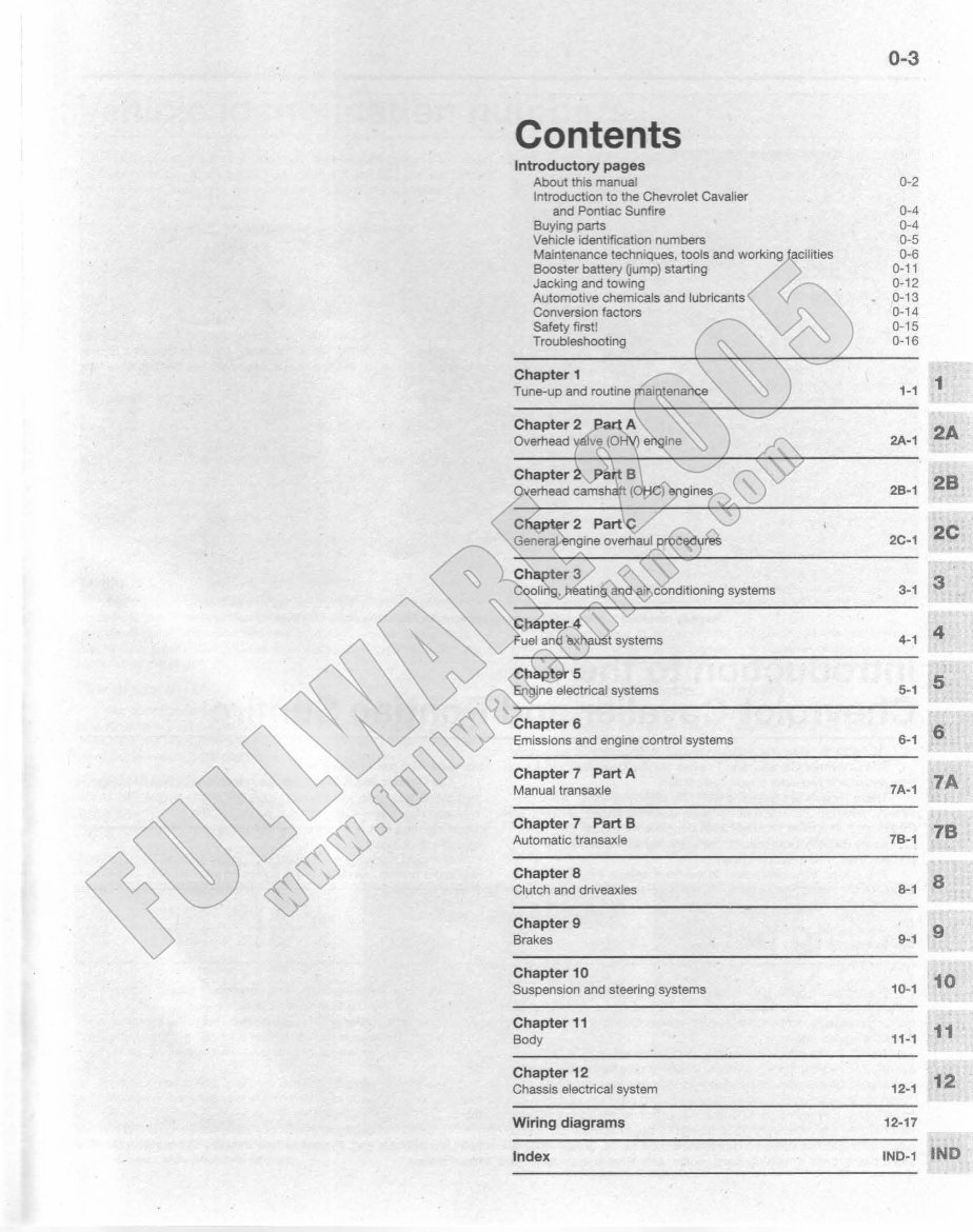 1995-1999 SUNFIRE Service and Repair Manual preview img 4