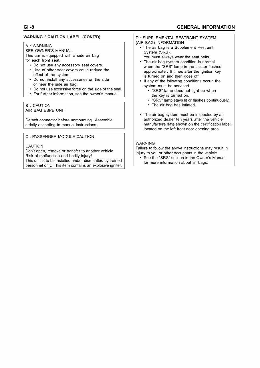 2007 Hyundai Azera Service & Repair Manual preview img 8