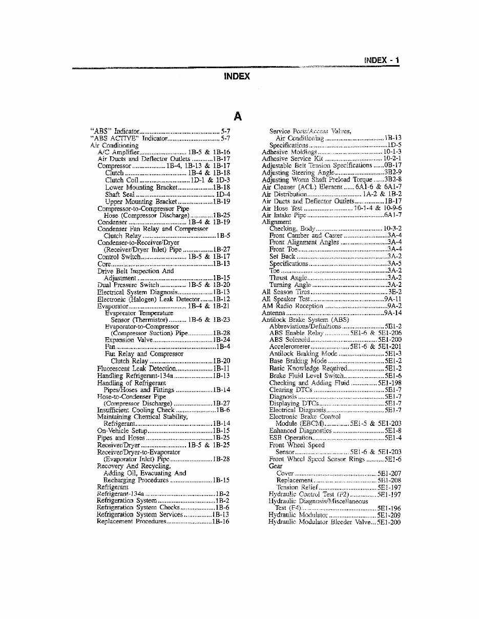 1996 Geo Tracker Service & Repair Manual preview img 1