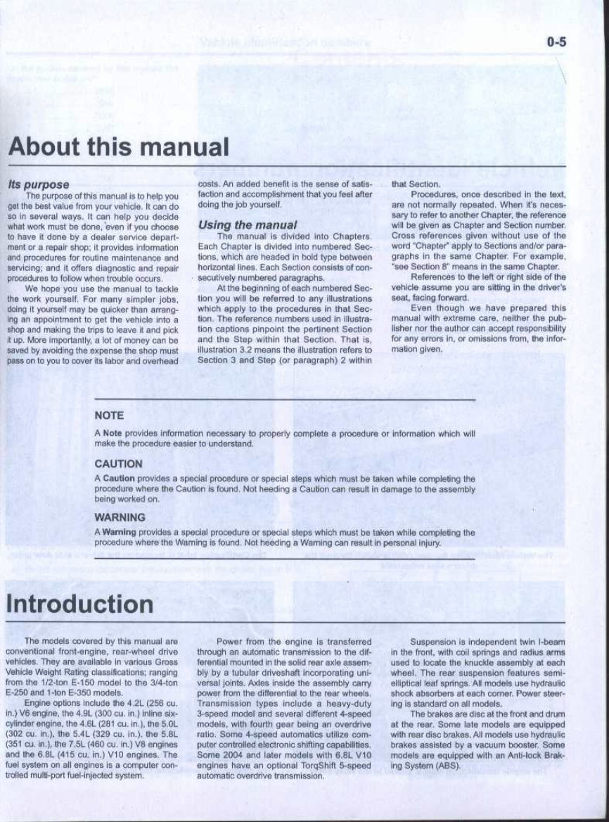 1994 Ford E-250 Econoline Service & Repair Manual Software preview img 5