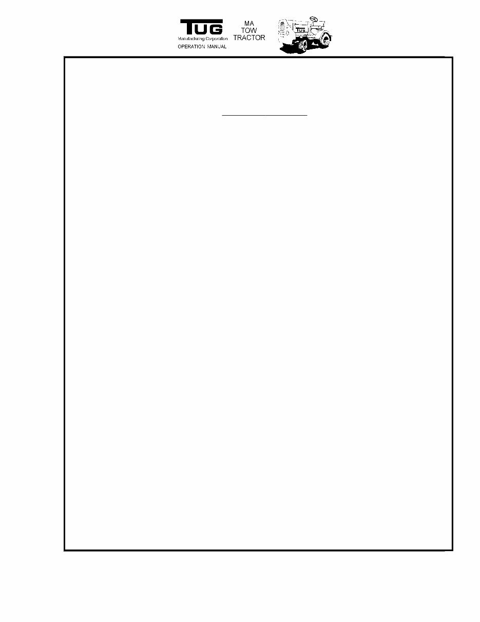 TUG Model MA Tow Tractor Service Repair Shop Manual preview img 6