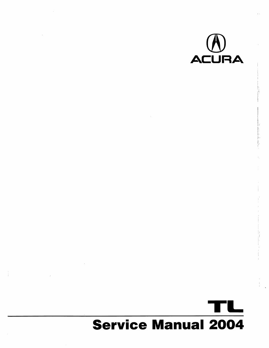 2006 Acura TL (UA6) OEM Service & Repair Manual preview img 1