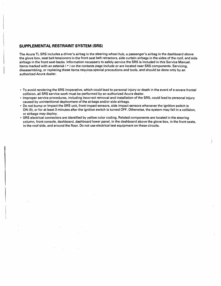 2006 Acura TL (UA6) OEM Service & Repair Manual preview img 4