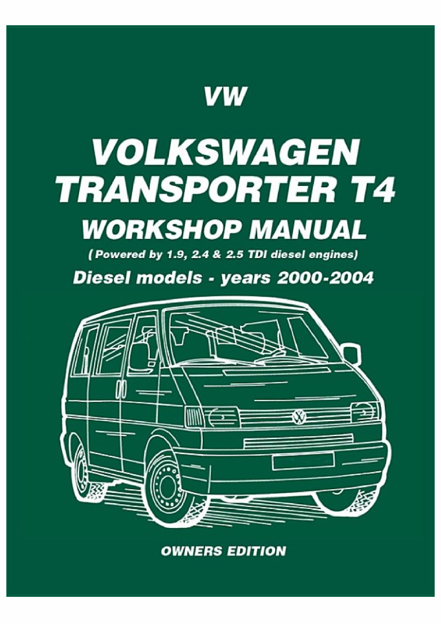 2000-2004 Volkswagen Transporter T4 Diesel Models Service & Repair Manual preview img 1